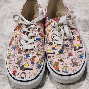Peanuts Pink and White Cartoon Sneakers